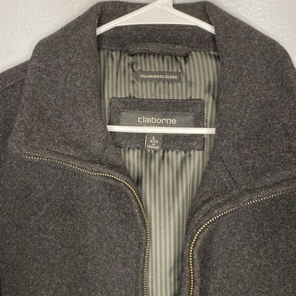 Liz Claiborne Italian Wool Blend Classic Zip Up Jacket Size Large - Picture 2 of 13